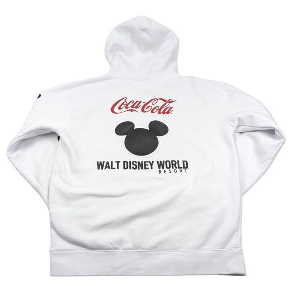 Disney Other - Walt Disney World Resort Coca-Cola Hoodie White Mickey Mouse Pullover